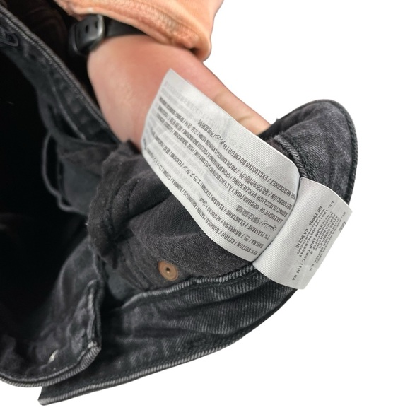 Abercrombie & Fitch Black/Grey Simone High Rise Slim Distressed Jeans size 14 - Picture 8 of 8